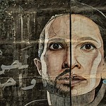 Mann und Frau in einem Gesicht